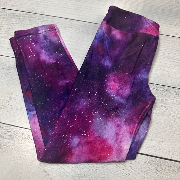 Kids S/M Leggings Bundle Lot of 7 pair Fun Prints Galaxy Dinosaurs Mermaids - Picture 7 of 11